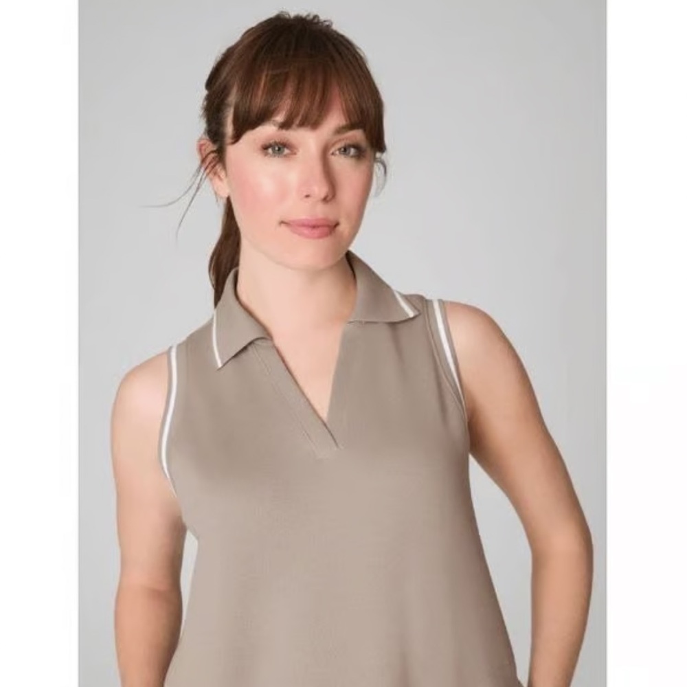 SPANX Air Essentials Sleeveless Pique Polo